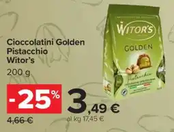 Carrefour Cioccolatini Golden Pistacchio Witor’s offerta