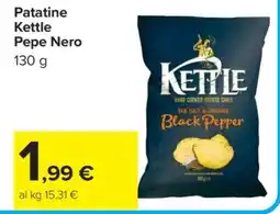 Carrefour Patatine Kettle Pepe Nero offerta