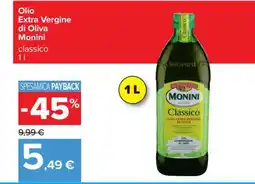 Carrefour Olio Extra Vergine di Oliva Monini offerta