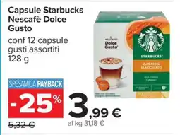 Carrefour Capsule Starbucks Nescafé Dolce Gusto offerta
