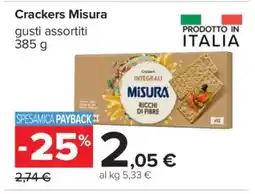 Carrefour CRACKERS MISURA offerta