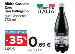 Carrefour Bibite Gassate Zero San Pellegrino offerta