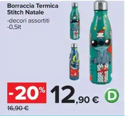 Carrefour Borraccia Termica Stitch Natale offerta