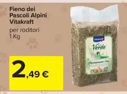 Carrefour Fieno dei Pascoli Alpini Vitakraft offerta