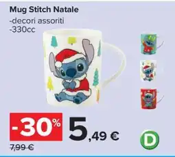 Carrefour Mug Stitch Natale offerta