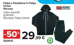 Carrefour Felpa o Pantalone in Felpa Uomo offerta