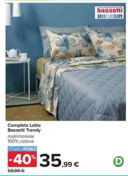 Carrefour Completo Letto Bassetti Trendy offerta