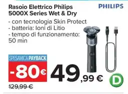 Carrefour Rasoio Elettrico Philips 5000X Series Wet & Dry offerta