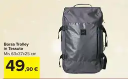 Carrefour Borsa Trolley in Tessuto offerta