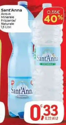 Crai Sant'Anna Acqua Minerale Frizzante/ Naturale offerta