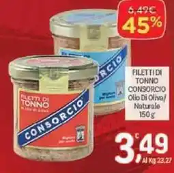 Crai Filettidi tonno consorcio olio di olive! naturale offerta