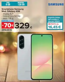 Carrefour Smartphone Samsung Mod. GAalaxy A56 offerta