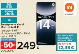 Carrefour Smartphone Xiomi Mod. Note14 Pro offerta