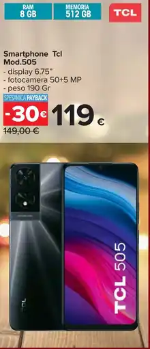 Carrefour Smartphone Tcl Mod.505 offerta