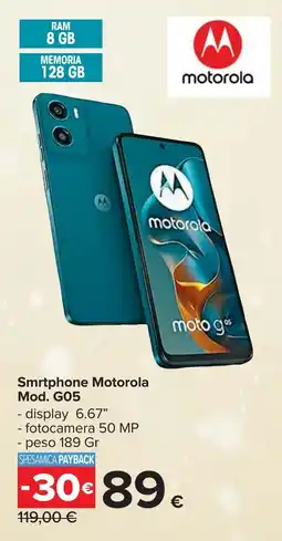 Carrefour Smrtphone Motorola Mod. G05 offerta