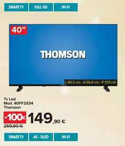 Carrefour Tv Led Mod. 40FF2S34 Thomson offerta