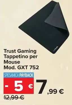 Carrefour Trust Gaming Tappetino per Mouse Mod. GXT 752 offerta