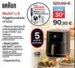 Carrefour BRAUN MultiFry 5 Friggitrice ad aria HF5030 offerta