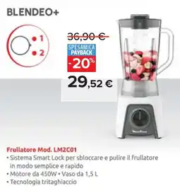 Carrefour Moulinex BLENDEO+ Frullatore Mod. LM2C01 offerta