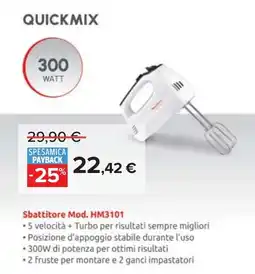 Carrefour Moulinex QUICKMIX Sbattitore Mod. HM3101 offerta