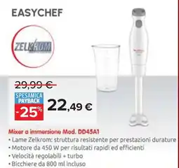 Carrefour Moulinex EASYCHEF Mixer a immersione Mod. DD45A1 offerta
