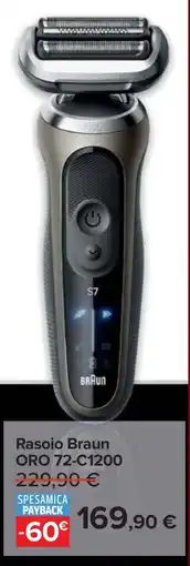 Carrefour Rasoio Braun ORO 72-C1200 offerta