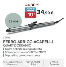 Carrefour BaByliss C261E FERRO ARRICCIACAPELLI QUARTZ CERAMIC offerta