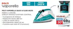 Carrefour POLTI VAPORELLA QUICK & SLIDE QS210 offerta