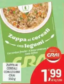 Crai Zuppa ai cereali con legumi CRAI offerta