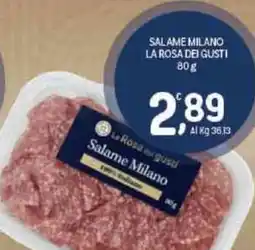 Crai Salame milano LA ROSA DEI GUSTI offerta