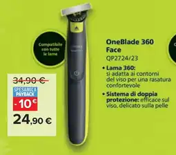 Carrefour PHILIPS OneBlade 360 Face QP2724/23 offerta