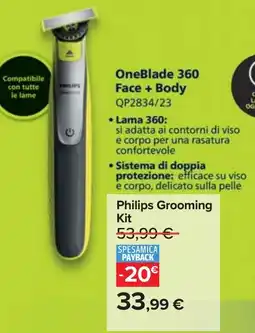 Carrefour PHILIPS OneBlade 360 Face + Body QP2834/23 offerta