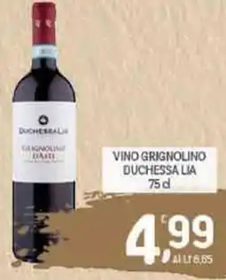 Crai Vino grignolino DUCHESSA LIA offerta