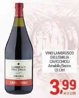 Crai Vino lambrusco dell'emilia cavicchioli amabile/secco offerta