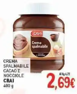 Crai Crema spalmabile cacao e nocciole CRAI offerta