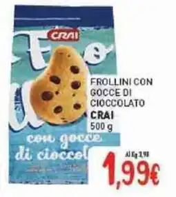 Crai Frollini con gocce di cioccolato CRAI offerta