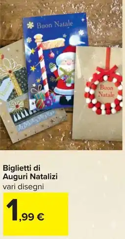 Carrefour Biglietti di Auguri Natalizi offerta
