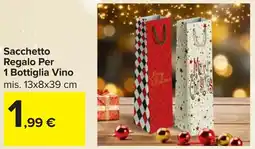 Carrefour Sacchetto Regalo Per 1 Bottiglia Vino offerta