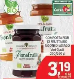 Crai Composta fior di frutta bio RIGONI DI ASIAGO offerta