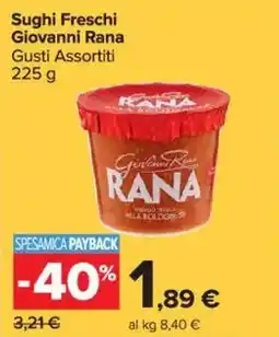 Carrefour Market Sughi Freschi Giovanni Rana offerta