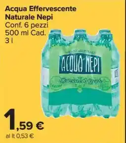 Carrefour Market Acqua Effervescente Naturale Nepi offerta
