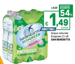 Iper La Grande Acqua naturale Ecogreen SAN BENEDETTO offerta