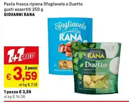 Iper La Grande Pasta fresca ripiena Sfogliavelo o Duetto GIOVANNI RANA offerta