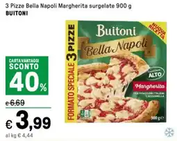 Iper La Grande 3 Pizze Bella Napoli Margherita surgelate BUITONI offerta