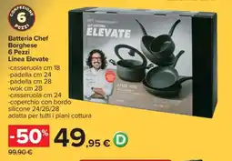 Carrefour Batteria Chef Borghese 6 Pezzi Linea Elevate offerta