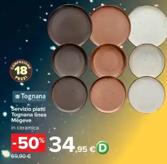 Servizio piatti Tognana linea Megeve