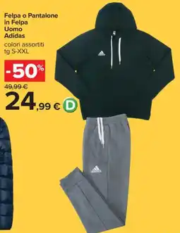 Carrefour Felpa o Pantalone in Felpa Uomo Adidas offerta