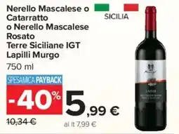 Carrefour Nerello Mascalese o Catarratto o Nerello Mascalese Rosato Terre Siciliane IGT Lapilli Murgo offerta