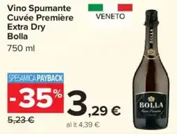 Carrefour Vino Spumante Cuvée Première Extra Dry Bolla offerta