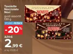 Carrefour Tavolette Nocciolato Novi offerta